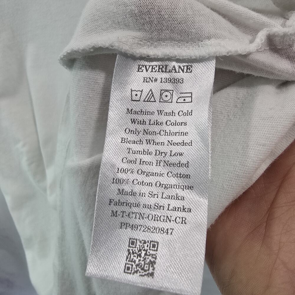 Everlane T Shirt Mens Large White Short Sleeve Crew Organic Cotton Lightweight - Picture 8 of 11